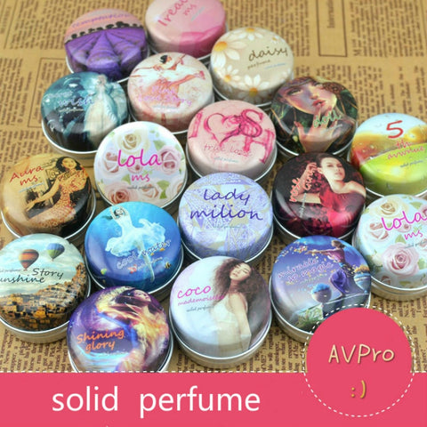 1PC 15g Solid Perfume for Men Women Floral Portable Round Box Solid Perfume Edt  Ept Balm Body Fragrance Skin Care Essential Oil